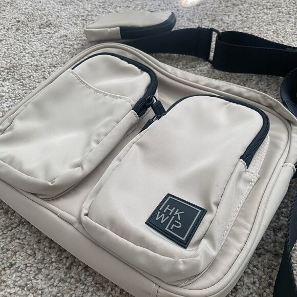 IHKWIP Utility Crossbody Purse with Wallet Pouch Strap in Sand - Picture 4 of 10